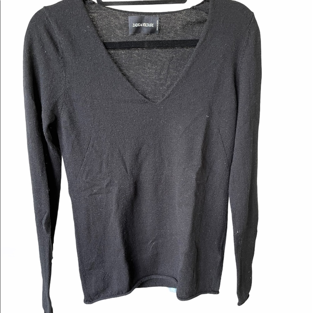Zadig and Voltaire wool sweater with sequin patch